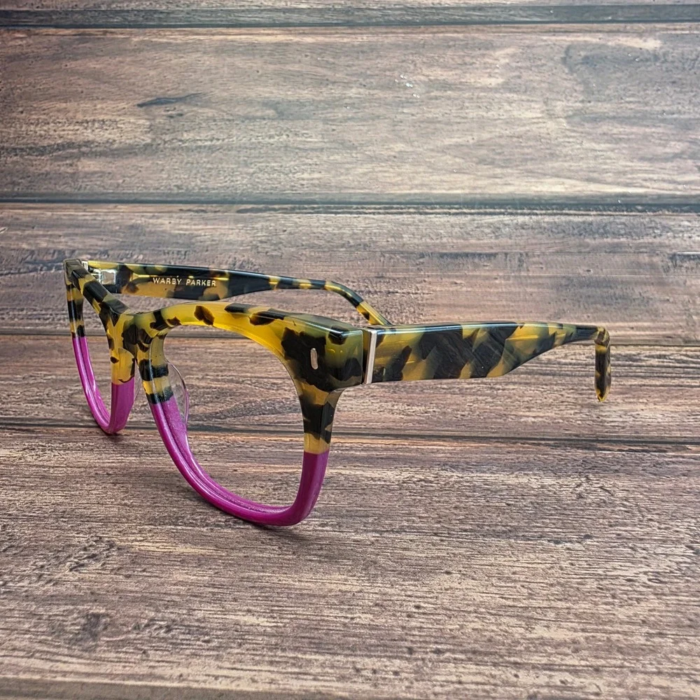 Warby Parker Hunt W 222 Eyeglasses Tortoise Purple 52-20-145 Square Frames